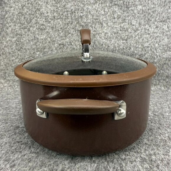 ✅Cooks Essentials 5qt Stock/Sauce-pot Strainer Lid NSF Certified Nonstick Brown - Picture 9 of 14